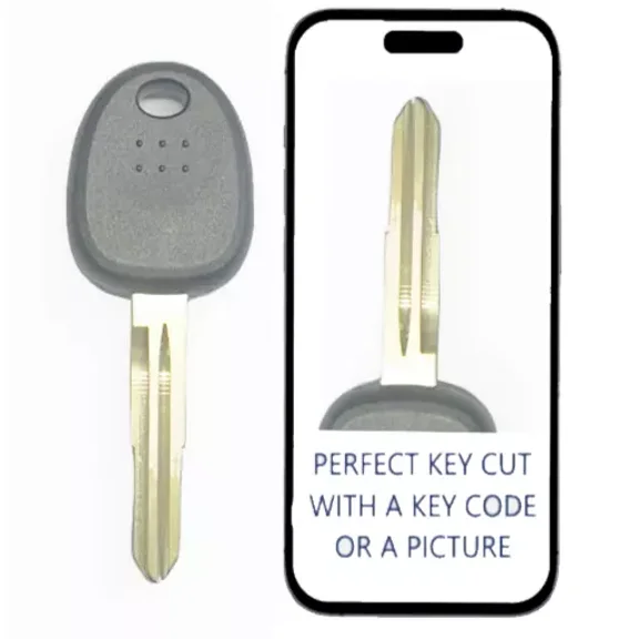 CUT KEY + HY12 KK6-P X232 HYUNDAI KIA 1995 - 2006 PLASTIC HEAD Mechanical Key