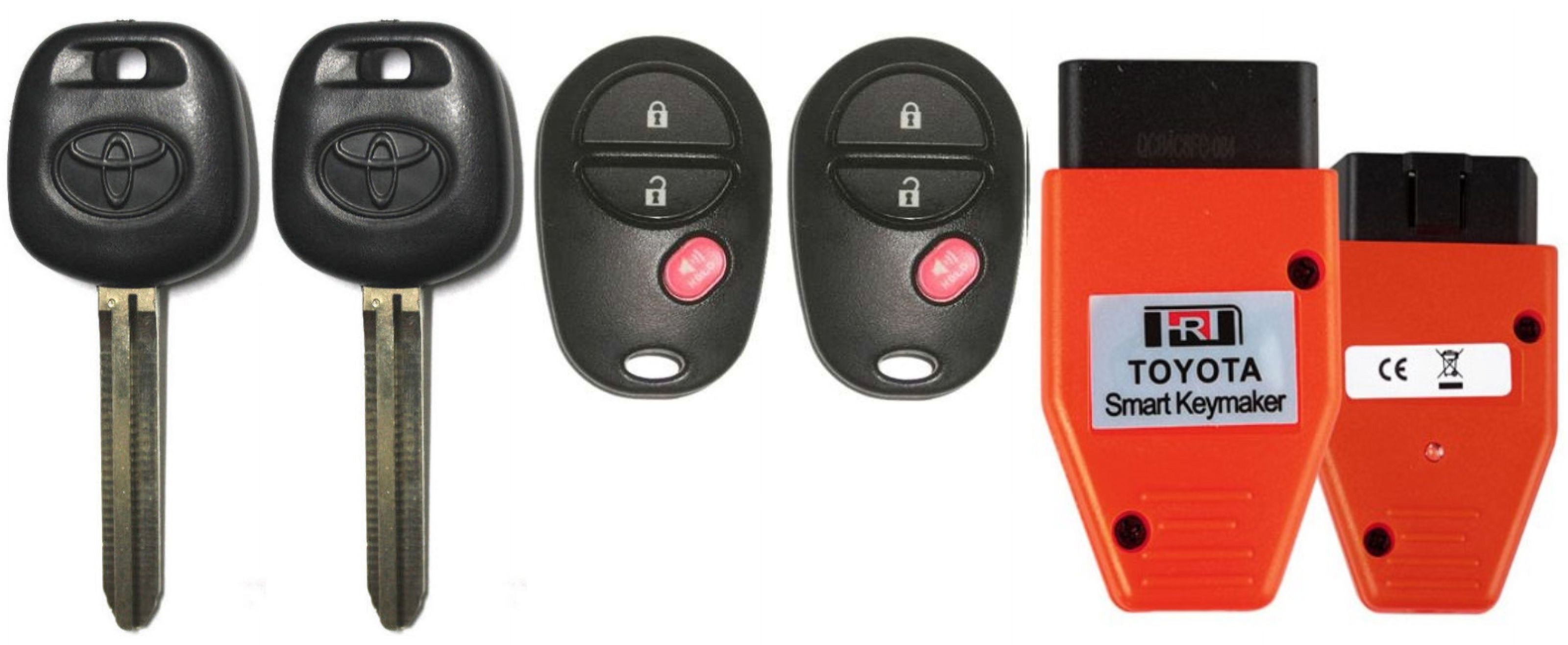 44 Key Remote CUT SERVICE + 2 New TOYOTA 44D DOT Chip Key + Remote GQ43VT20T 3B VLS ...