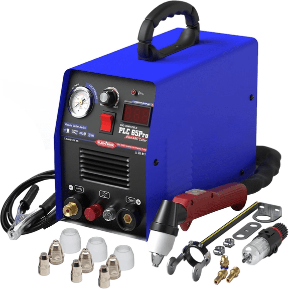 CUT65P Plasma Cutter, 110V/220V Dual Voltage Pilot Arc Plasma Cutting Machine
