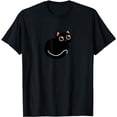thumbnail image 1 of CUTE BLACK CAT MINIMALIST TONGUE T-Shirt, 1 of 5