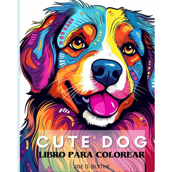 CUTE DOG - Libro para colorear para nios: 50 adorables dibujos animados de perros y cachorros para colorear para nios, (Paperback)