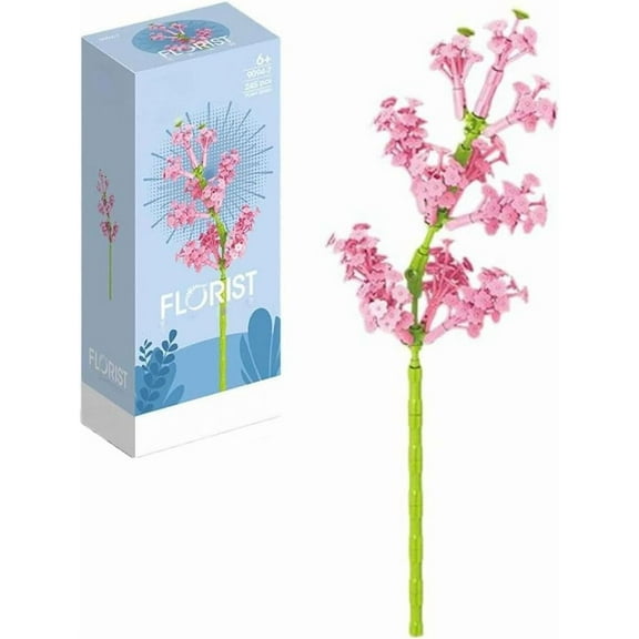 CUTEHELPER Bouquet Building Blocks Building Set, DIY Simulation Plant Series Creative Toys, Flower Building Blocks Building Kit Hydrangea Transparent 107 Pieces