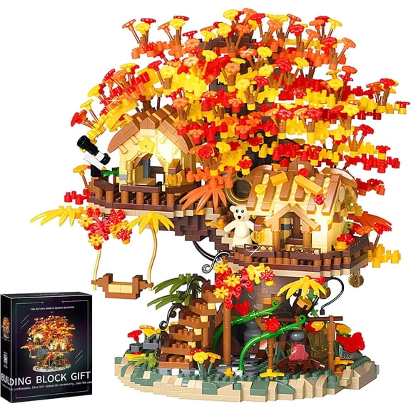 CUTEHELPER Cherry Blossom Micro Mini Building Block Sets Toy for Adults,Japanese Bonsai Tree House Architecture Gifts for Kids 14+(3809 Pieces)