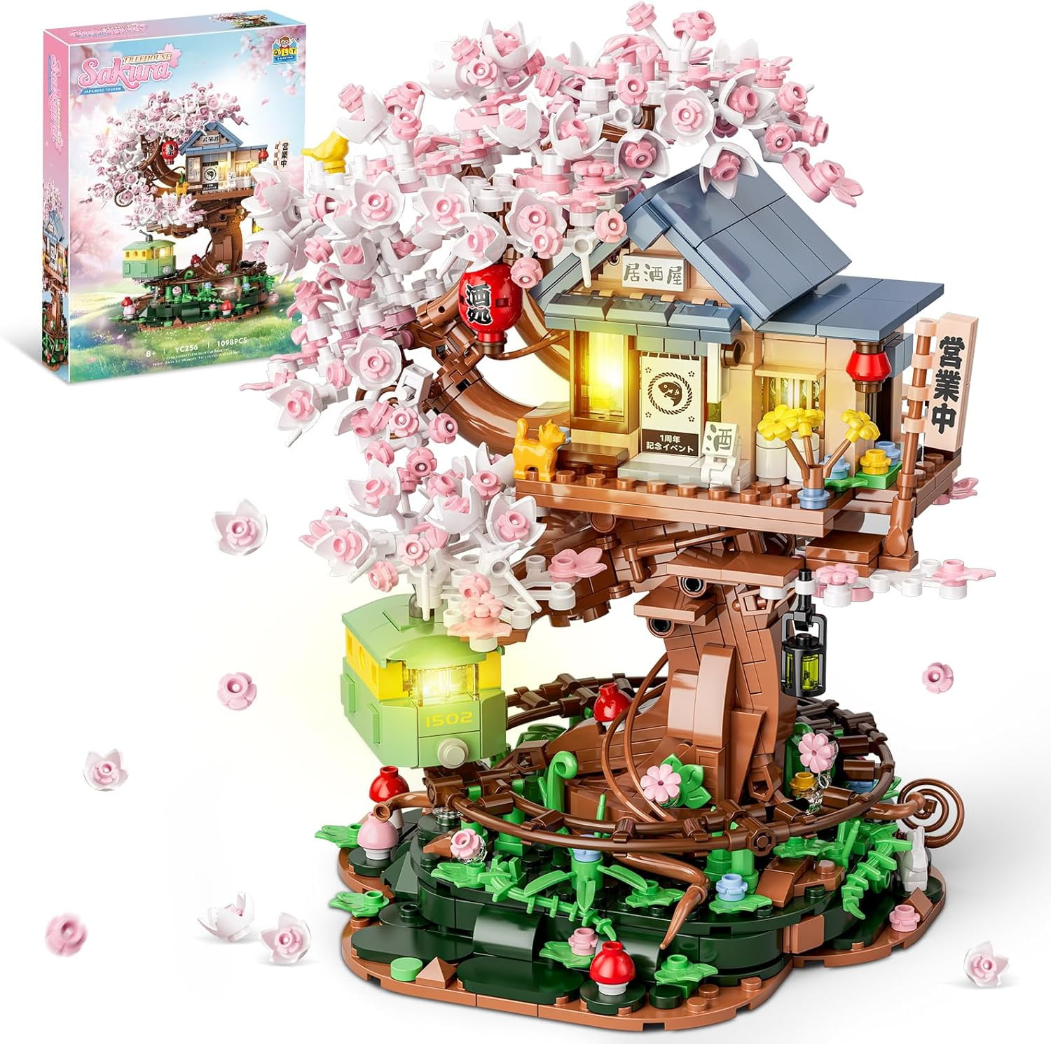 CUTEHELPER Cherry Blossom Treehouse Building Set for Girls 8-12