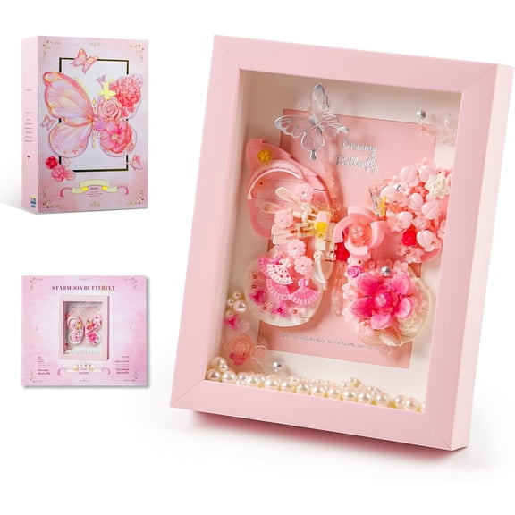 CUTEHELPER Ideas Flowers Butterfly Collection Building Blocks,Creative Insect Specimen Building Set with Exquisite Frame for Nature Lovers