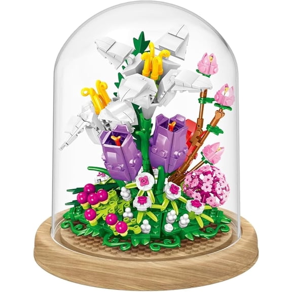 CUTEHELPER Lily Bouquet Block Building Set, DIY Plant Block Building Kit for Kids Aged 12+, Ideal Gift for Moms and Women (511 Pieces)