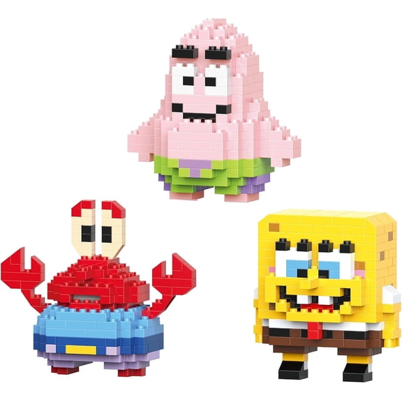 CUTEHELPER Micro Mini Building Blocks Anime Character Set (500+ Pieces), Ages +14, Toys Gifts for Kids and Adults (3 Pack)