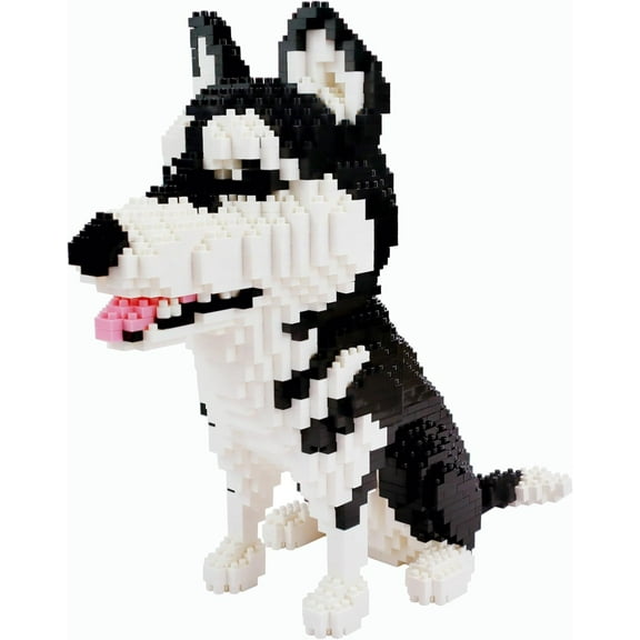 CUTEHELPER Siberian Husky Pet Dogs Micro Building Block Set, 1900 Pieces Animals Dog Mini Bricks kit,Cute Birthday Gifts Prizes for Adults and 14+Teens