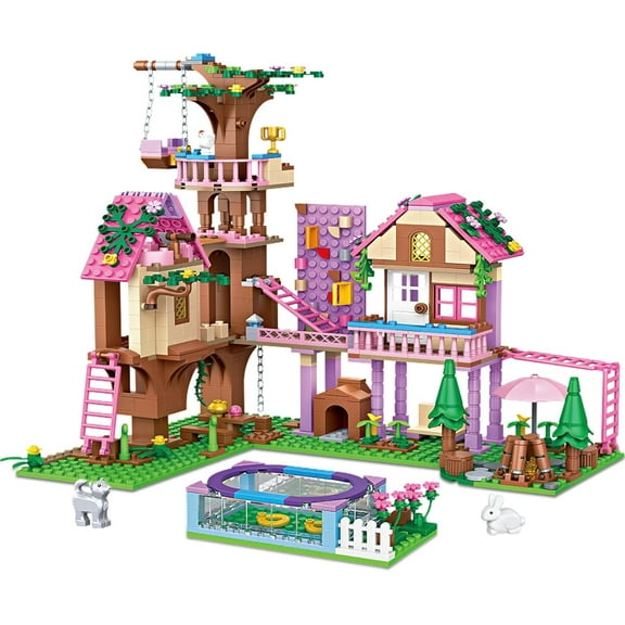 CUTEHELPER Tree House Building Set Compatible with Lego Friends, 1050 PCS Forest House Building Kit Birthday Gift for Kids Girls Age 6-12 Years\
