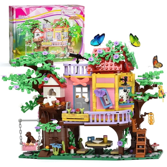 CUTEHELPER Trees House Building Set for Girls,Animals Tree Houses Model Toys,Adults Creative Collection Building Toys,Birthday Gifts for Age 6 8 10 12+ Kids(840PCS)