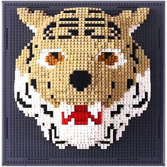CUTEHELPER Wall Art Tiger Building Blocks Set; A Wall Decor Set for Adults Who Love Creative Hobbies(2313 Pieces) Toys Gifts for Kid and Adult