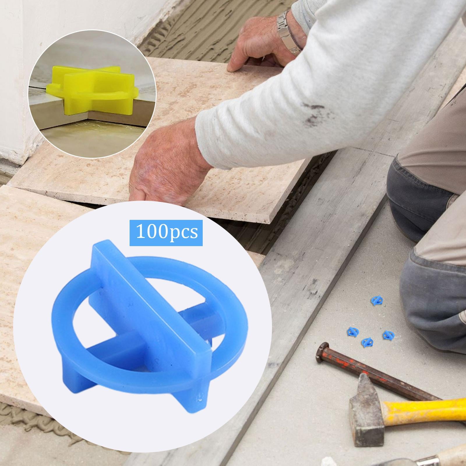 CUTICATE 100 Pieces Tile Spacers Tile Gaps Leveling System Tiling Tools