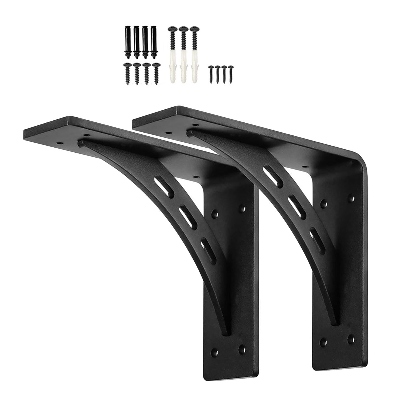 CUTICATE 2 Pieces Metal L Brackets Metal Shelf Brackets Hardware Sturdy ...