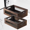 thumbnail image 1 of CUTICATE 2 Pieces Storage Baskets Bread Baskets Wood Display Organizer Food Storage for Pantry Restaurant Countertop Living Room Table, 1 of 8
