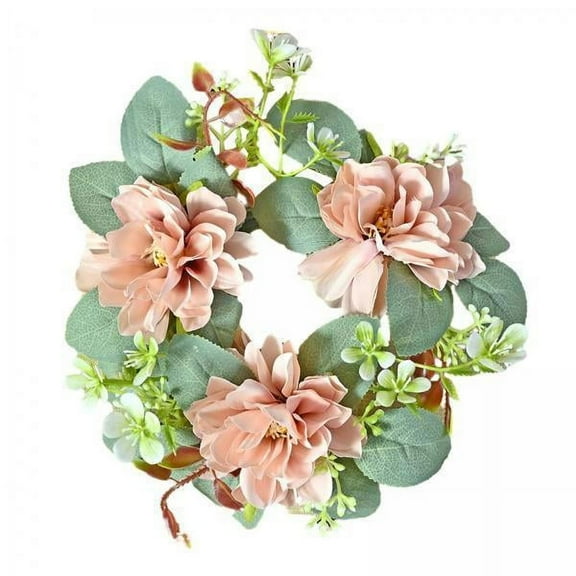 CUTICATE 2x Candle Rings Wreaths Small Artificial Wreaths Candle Holder Decorative Rings for Taper Candles Candle Garland for Home Winter