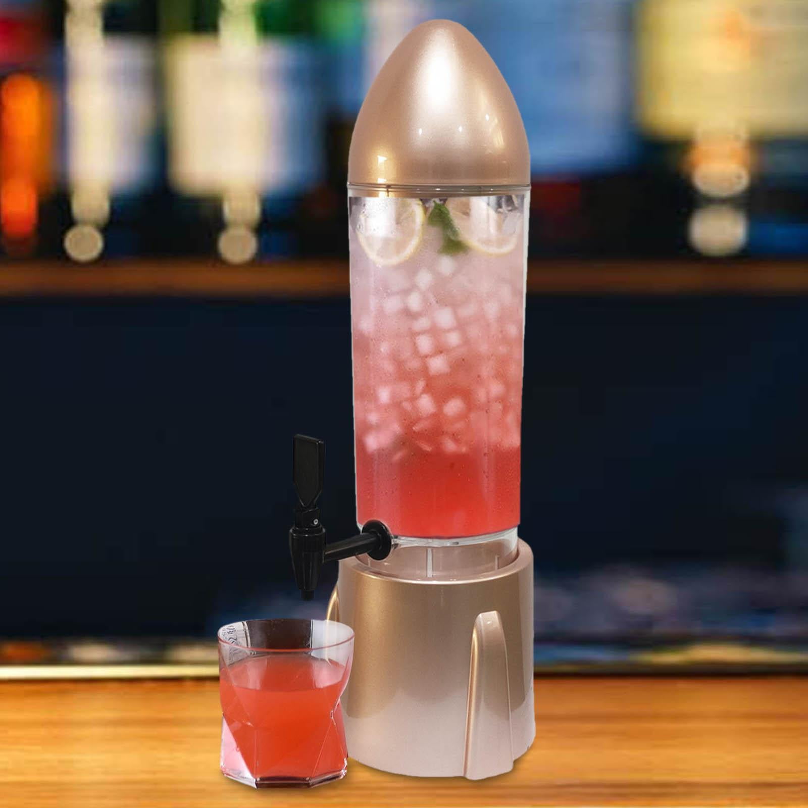 CUTICATE Beer Dispenser Beverage Dispenser 3L Commercial Removable Desktop Drink Dispenser Beer for Restaurant Outdoor Barbecues Rose Gold