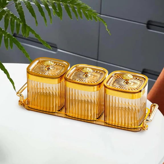 CUTICATE Divided Serving Dishes, Dried Fruit Plate, Food Storage Box Snacks Dish Dried Fruit Tray Appetizer Plate for Home Dining Room Yellow