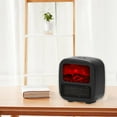 CUTICATE Electric Heater Desk Heater Freestanding Heat Fire Effect Mute