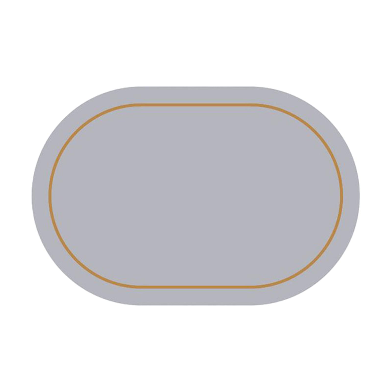 CUTICATE Faux Leather Placemats Easy to Clean Oval Durable Table