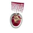 thumbnail image 1 of CUTICATE Halloween Toilet Seat Sticker Bloody Hand 3D Wall Stickers PVC Wallpaper Sign Toilet Lid Decals for Club WC Bathroom Washroom, 1 of 8