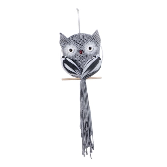 CUTICATE Hand Woven Owl Tapestry Macrame Wall Art Decor for Living Room Backdrop Home 90cmx30cm