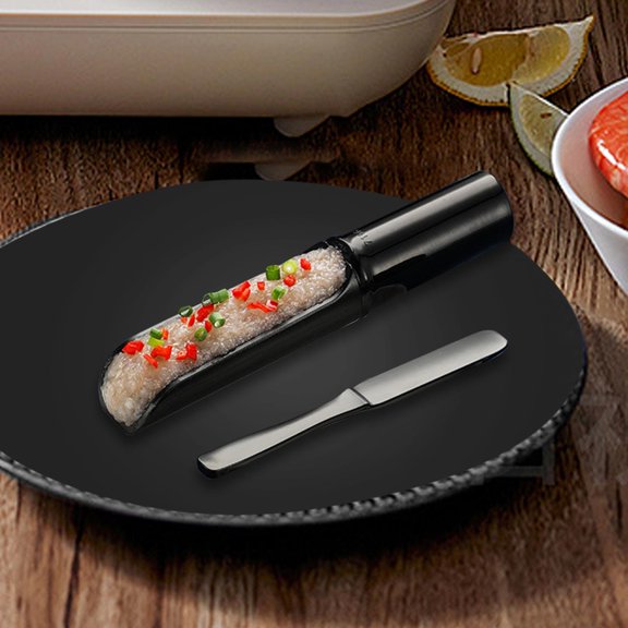 CUTICATE Meatball Maker with Cutting Spade Kitchen Tool Portable Multifunctional Reusable Scrapers Comfortable Grip DIY Meatball Making Black
