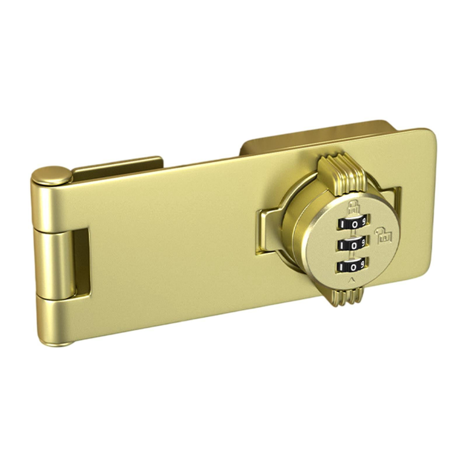 3-Digit Combination Cabinet Lock - Keyless Password Hasp, 4.5 Inch, Zinc Alloy, For Drawers, Lockers, Bathroom (White) - View #10