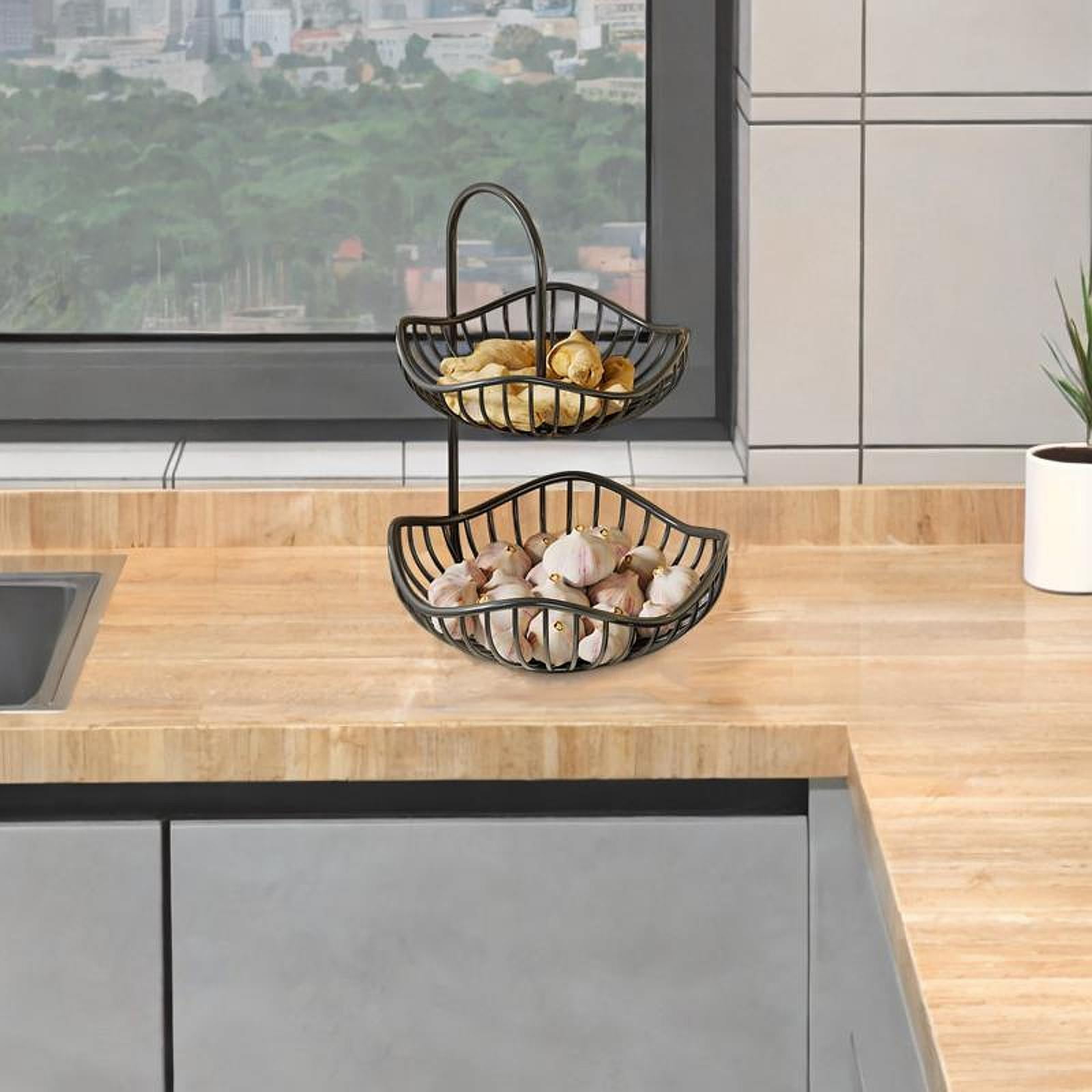 CUTICATE Metal Fruit Basket Fruit Bowl Kitchen Modern Countertop cuticate-metal-fruit-basket-fruit-bowl-kitchen-modern-countertop