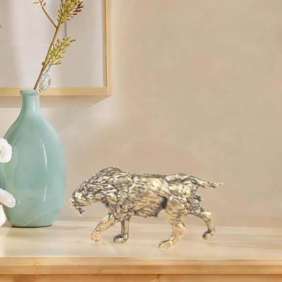 Cuticate Mini Tiger Statue Animal Sculpture Party Entrance Cabinet Miniature Figurine