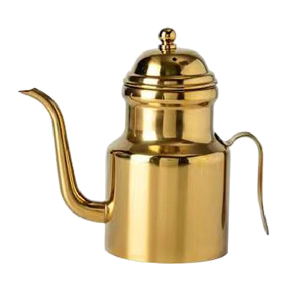 CUTICATE Olive Oil Dispenser Bottle Kitchen Liquid Container Pourer Leakproof Sturdy Dispensing Stainless Steel Cans Oil Bottle Golden 310ml