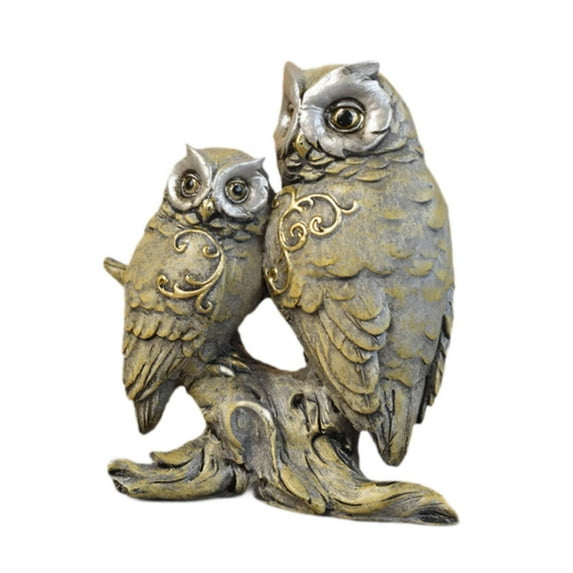 CUTICATE Owl Statue Animal Sculpture Modern Decorative Figurine Tabletop Ornament for Desk Bookshelf Table Centerpiece Home Decoration A