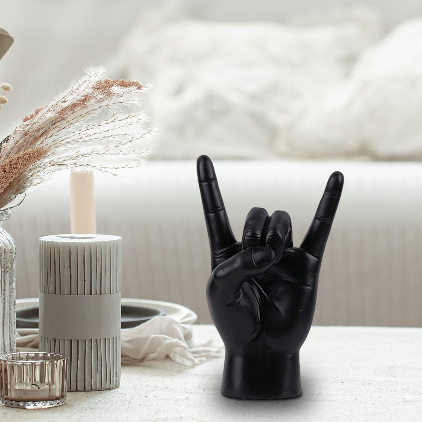 CUTICATE Rock Hand Gesture Statue Hand Sign Collection Creative Music ...