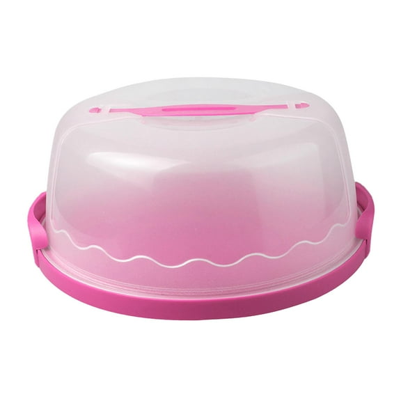 CUTICATE Round Cake Carrier Fits 10" Cakes Cake Transport Container Cake Keeper Stand rose red