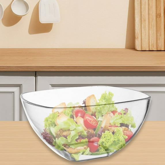 CUTICATE Salad Bowl Candy Bowl Acrylic Transparent Fruit Bowl Buffet Container Popcorn Chips Snack Bowl for Bar Wedding Family Dinners 14cmx8cm