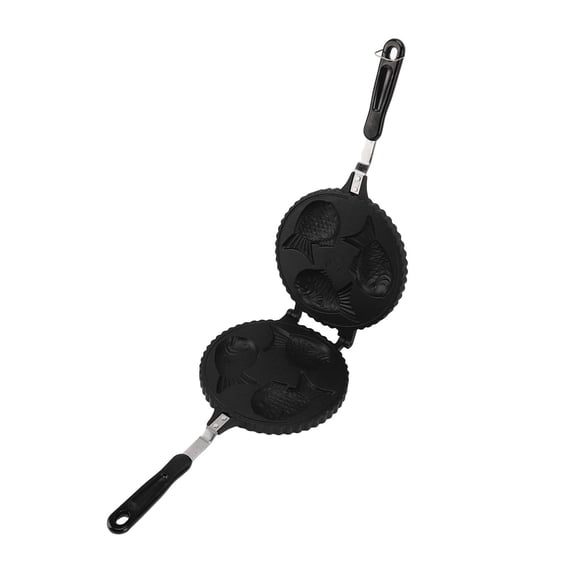 CUTICATE Shaped Waffle Cake Maker Kitchen Bakeware with Long Handle Pancake Maker Waffle Cake Maker for Camping Household Kitchen