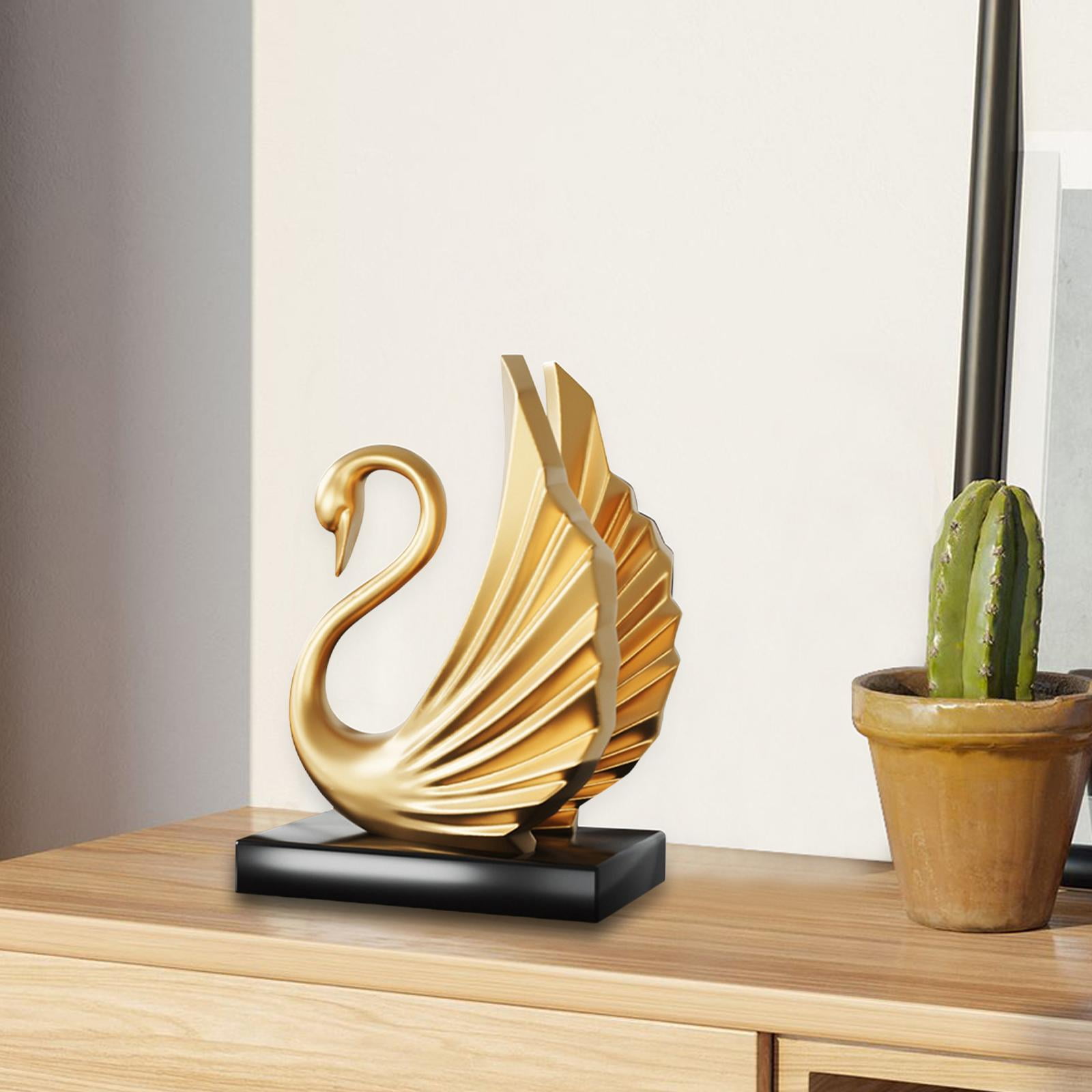 CUTICATE Swan Figurine Decorative Statue Collection Tabletop Modern Art ...