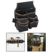 CUTICATE Tool Belt for Carpenters and Builders Professional Tool PouchMulti-Pocket Bag for Maintenance and Electrician - Coffee