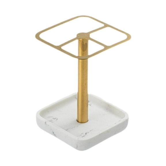CUTICATE Toothbrush Holder Bathroom Accessories Organizer Easy to Clean Toothbrush Holder Stand Toothbrush Rack for Easter Creams Pens Gold