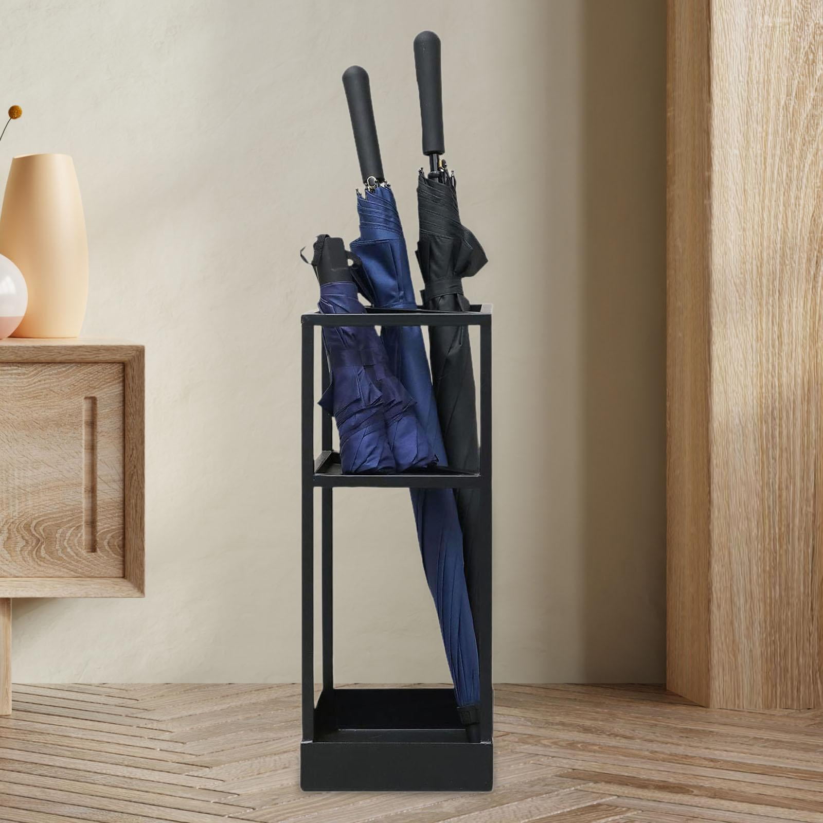CUTICATE Umbrella Holder Umbrella Stand Decoration Cane Holder with Shelf Metal Storage Organizer for Hallway Home Restaurant Entryway Walmart