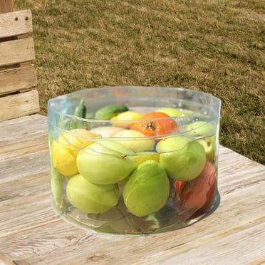 CUTICATE Washing Basin Dishpan Washtub, Clear Portable Foldable Wash Basin Folding Dish Basin for Beach RV Laundry Camping 25cmx25cmx14cm
