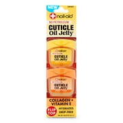 NAIL-AID Cuticle Oil Jelly, Press-On Friendly Non-Drip Cuticle Treatment for Dry Cracked Cuticles and Hangnails, Collagen + Vitamin E, CleanClick  Secure Flip-Top Cap, Petroleum-Free.