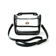 CUTIE KEER Clear Purse for Women Stadium Approved Clear Bag Saddle Crossbody Bag for Music Festival, Games, Concerts, Party, School, Gift