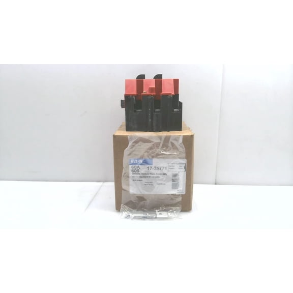 CUTLER HAMMER 17-25771 RED TOP, Panel Mount, 30/60 AMP, Generic Switch Base Assembly, with Lug Stop for NF and FUSEIBLE, 600 VAC