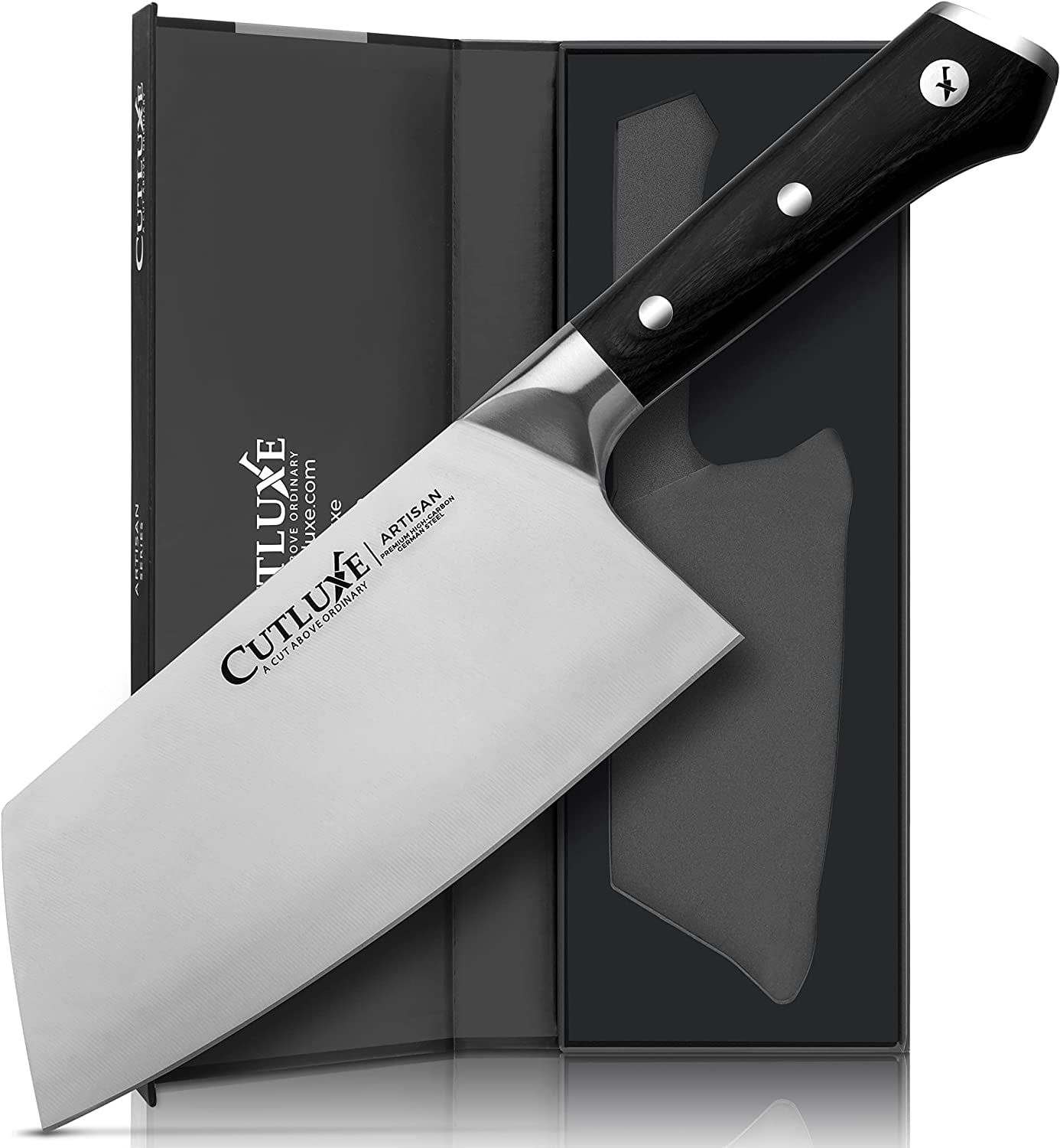 CUTLUXE Cleaver Chopping Knife 7" Heavy Meat Cleaver Knife Razor