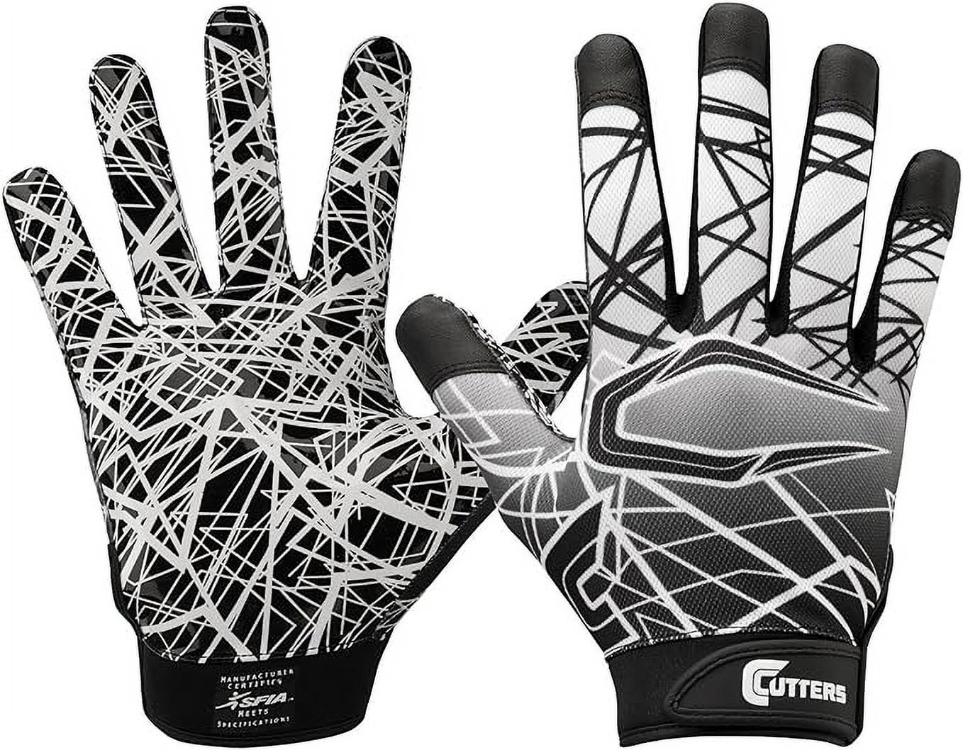 CUTTERS Game Day No Slip Football Gloves, Youth and Adult Sizes