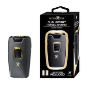 Cutting Edge Dual Rotary Travel Shaver – Portable, Battery-Powered, Hypoallergenic Stainless Steel Blades, Includes 2 AA Batteries