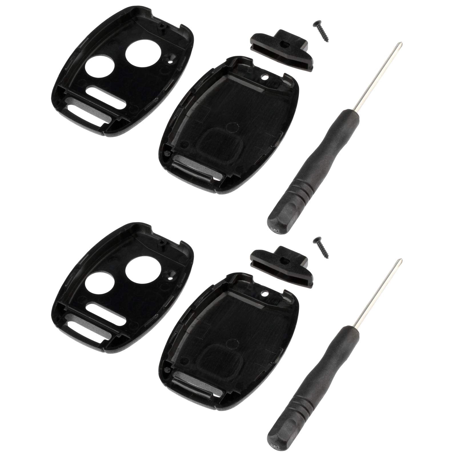 CUTTING NOT REQUIRED 2 Key Fob Keyless Entry Remote Shell Case & Pad