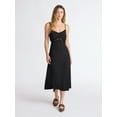 thumbnail image 1 of Scoop Women’s Cutaway Midi Dress with Lace Insets, Sizes XS-XXL, 1 of 4