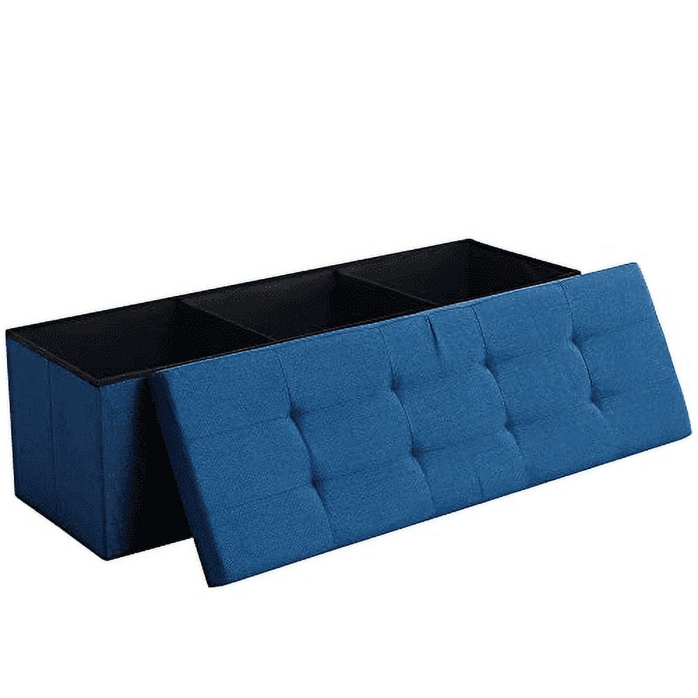 CUYOCA Storage Ottoman Long Bench Foldable Footrest End of Bed Ottoman for Living Room Bedroom