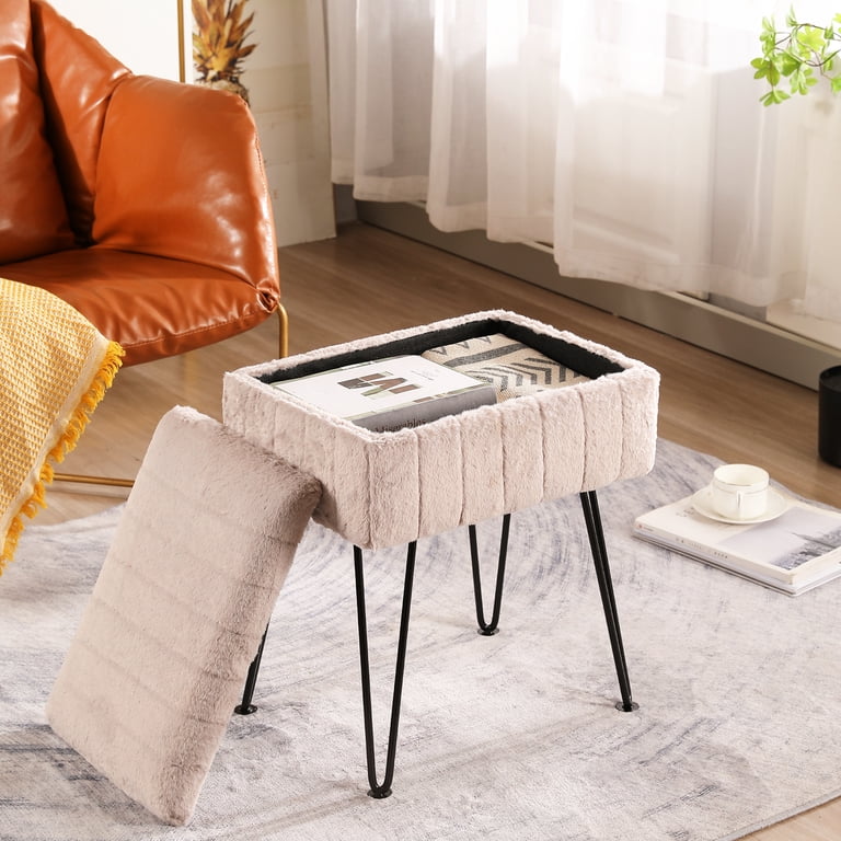 grey dressing table stool with storage Solid Wood Makeup Vanity Desk Storage Dressing Table Stool Set with Drawer